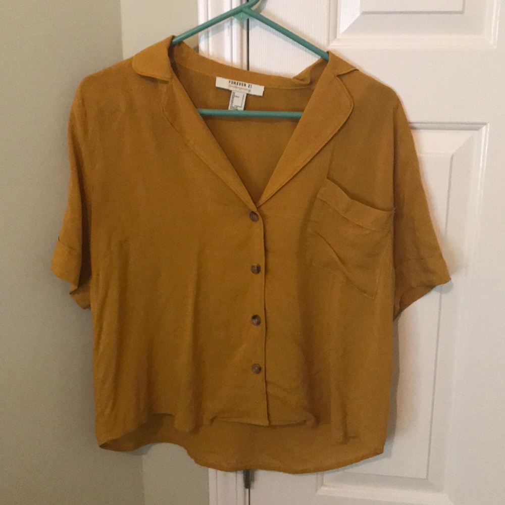 Forever 21 Mustard Yellow Button Down